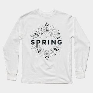 Minimalist Spring Celebration Long Sleeve T-Shirt